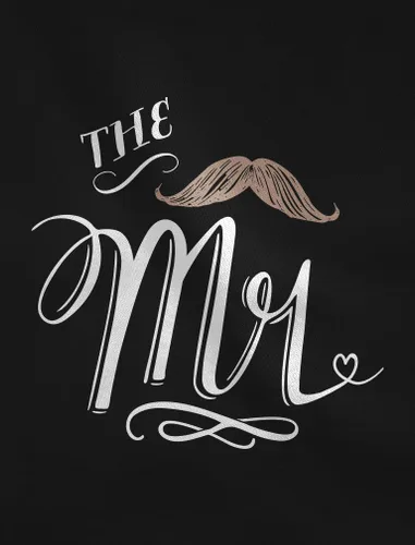 Vista 2 de Delantales de Mr. and Mrs. con bigote y labios rojos, regalo para parejas, aniversario de boda, recién casados, delantales de chef de cocina para él