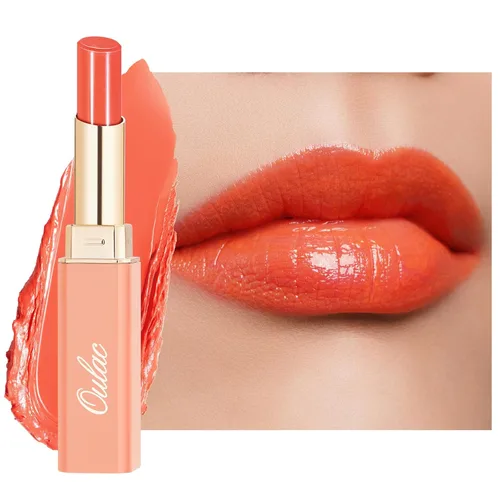 Vista 38 de Oulac Lápiz Labial Rosa Hidratante con Brillo - Lápiz Labial Hidratante Bálsamo Labial Tintado Brillante, Acabado Brillante Transparente Jugoso