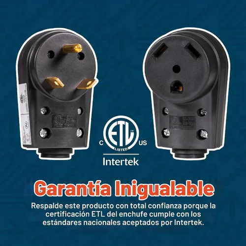 Vista 6 de True Mods NEMA TT-30P/30R 125V 30A Kit Combo de Cable de Alimentación para RV con Enchufe y Toma Macho/Hembra de Repuesto para Cable 10/3AWG