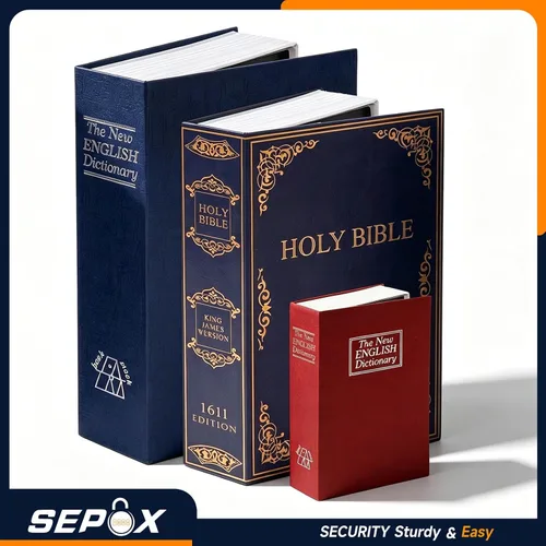 Vista 5 de SEPOX® 6 cajas de seguridad diferentes para libros, caja grande para libros con cerradura de combinación reajustable de primera calidad, segura