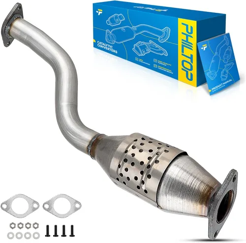 Vista 13 de PHILTOP Convertidor Catalítico de Ajuste Directo para Murano 2009 2010 2011 2012 2013 2014 3.5L, Cáscara de Acero Inoxidable Aluminio 203-1010