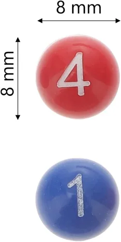 Vista 3 de Zerodeko - 49 bolas de bingo numeradas de 1 a 49 bolas de plástico de repuesto para juegos de bingo, bolas numeradas para juegos de fiesta