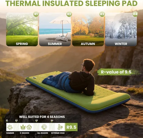 Vista 8 de TEKIK Almohadilla de dormir de espuma viscoelástica autoinflable