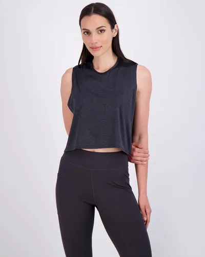 Vista 2 de Real Essentials Paquete de 5 camiseta sin mangas de verano Dry Fit para mujer, camiseta deportiva para gimnasio, yoga, entrenamiento