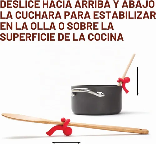Vista 9 de Hug Doug - Soporte para cuchara y elevador de tapa para evitar que la cuchara se caiga, soporte de cuchara de silicona, soporte para cuchara