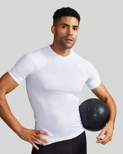 Vista 16 de Tommie Copper Camiseta de compresión con corrector de postura para hombre, con protección solar UPF 50
