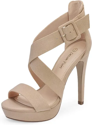 Vista 3 de DREAM PAIRS Sandalias de tacón alto con punta abierta para mujer Charlotte