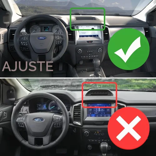 Vista 4 de Bulletpoint RubiGrid - Soporte de teléfono de metal para salpicadero, soporte para varios dispositivos, compatible con Ford Ranger 2019-2023