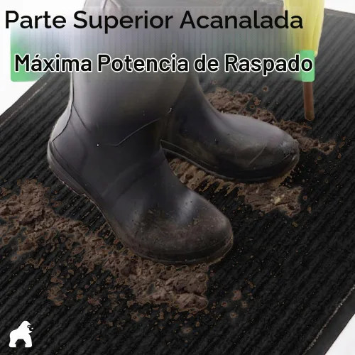 Vista 4 de GORILLA GRIP Traffic Guard - Tapete resistente para interiores y exteriores Negro