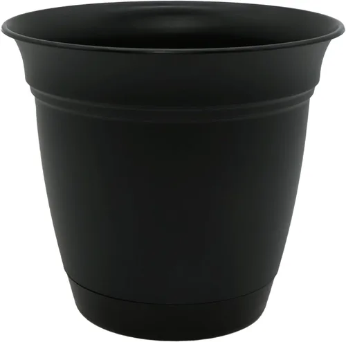 Vista 36 de The HC Companies Eclipse Maceta redonda de 6 pulgadas, con platillo, maceta para interiores y exteriores, para flores, verduras y hierbas, negro