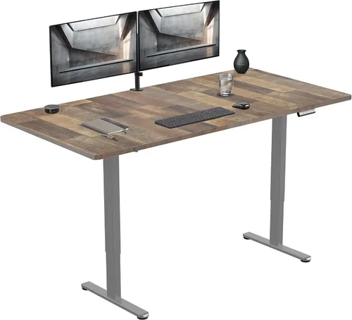Vista 50 de VIVO DESK-KIT-E2B1B - Escritorio eléctrico de pie con motor doble, ajuste de altura de memoria, serie E2B, marco negro superior negro, DESK-KIT-E2B1B