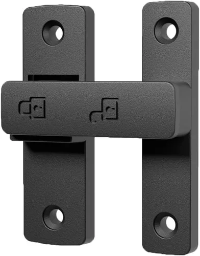 Vista 4 de ETEKJOY Pestillo de cerradura abatible resistente de 90/180 grados para puerta deslizante/oscilante, portón, granero, garaje, jardín, valla, Negro