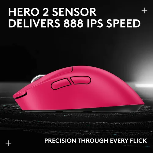 Vista 13 de Logitech G PRO X Superlight 2 Ratón Inalámbrico para Juegos, 60g Pro-Grade con 5 Botones Programables, Sensor de 44k DPI, Tasa de Reporte de 8kHz