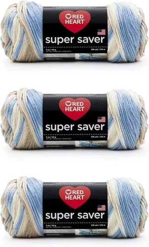 Vista 83 de Red Heart Hilo Super Saver, paquete de 3, estampado artístico, 3 unidades Estampado De Artista