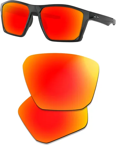 Vista 4 de Lentes de repuesto polarizadas para gafas de sol Oakley Targetline - Múltiples opciones, Negro+titanio+naranja+azul