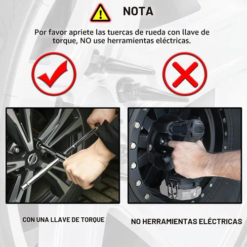 Vista 6 de 20 tuercas negras de 1/2-20 de 1.38 pulgadas, asiento cónico hexagonal, compatible con Bronco Mustang Cherokee Ranger Explorer Liberty YJ TJ KJ KK