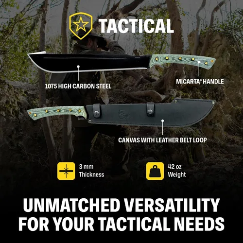 Vista 3 de Condor Tool & Knife Tactical Machete with Micarta Handle