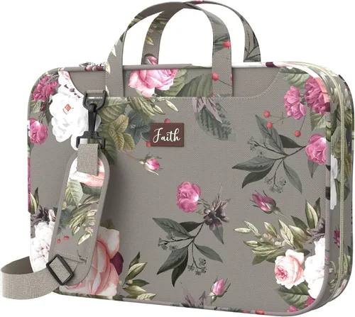 Vista 12 de DEHITE Bible Cover Case for Women – Floral Black Bible Bag Carrying Case – Messenger Bag