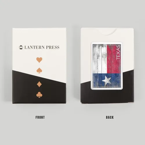 Vista 8 de Lantern Press Bandera rústica del estado de Texas (52 cartas de juego, baraja de cartas de tamaño póquer con comodines)