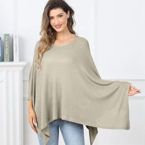 Vista 6 de Funda de lactancia de punto para lactancia materna, manta acogedora, transpirable y suave, cuello ancho con elástico para una fácil visión (verde)
