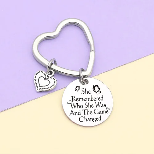 Vista 4 de 7RVZM Regalos de divorcio para mujeres, regalo de aliento para mamá, regalo para tía, hermana, joyería para hija, llavero
