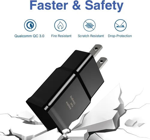 Vista 2 de Cargador tipo C de carga rápida, bloque de cargador USB C con cable de 6.6 pies para Samsung Galaxy S24 Ultra/S23 Plus/S22/S21/S20/S10/S10