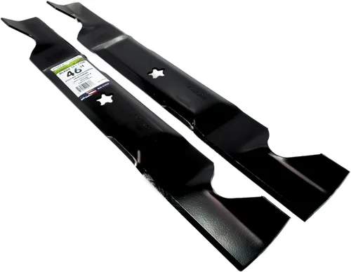 Vista 7 de MaxPower 561739B juego de 2 cuchillas para cortacésped de 46" para Craftsman, Husqvarna, Poulan. Reemplaza OEM no. 405380, 594892801, 532405380