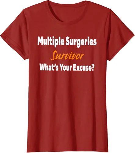 Vista 43 de Camiseta de regalo de cirugía múltiple para sobrevivientes de cirugía ¿Cuál es tu excusa?, Negro