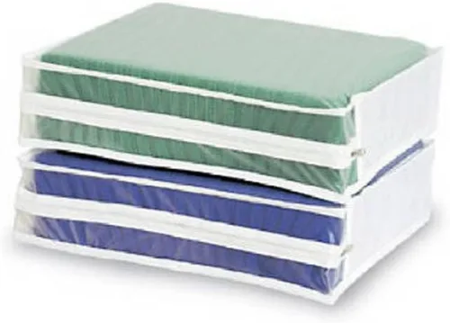 Vista 4 de WHITMOR Juego de 2 bolsas para suéter, color blanco, 2 unidades (paquete de 1)