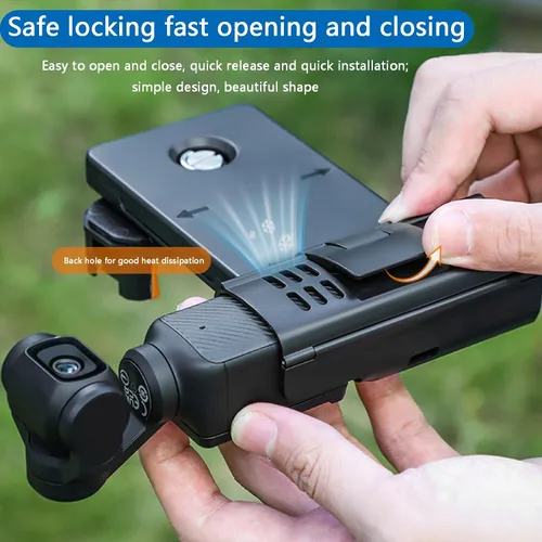 Vista 7 de Soporte de teléfono para DJI OSMO Pocket 4/3 Cámara Soporte de teléfono celular Adaptador de trípode Clip de teléfono Accesorios de expansión
