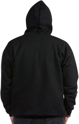 Vista 2 de CafePress Zip Up Baphomet Sudadera con capucha y cremallera
