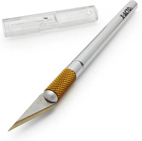Vista 5 de X-Acto Z Series # 1 cuchillo con tapa, con revestimiento de nitruro de circonio Blade, Plateado Paquete de 10