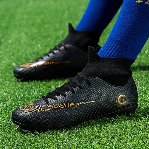 Vista 7 de LIAOCXF Botas de fútbol para hombre zapatos de fútbol profesionales zapatos de competiciónentrenamiento para niños