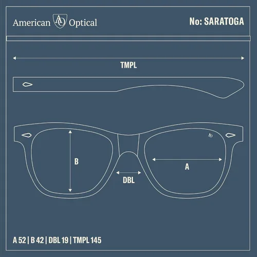 Vista 4 de AO Saratoga Gafas de sol - Cristal amarillo - Lentes de nailon AOLite verde Calobar - 54-19-145