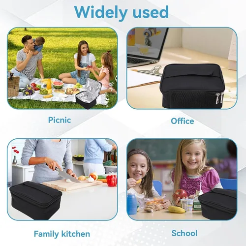 Vista 7 de Cyrank Microondas portátil para viajes, calentador de alimentos alimentado por USB, lonchera eléctrica calentada para comidas, mini horno portátil
