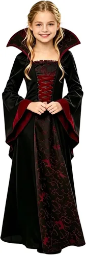 Vista 3 de Disfraz de vampiro de bruja para cosplay, disfraz de Halloween para niñas Vino