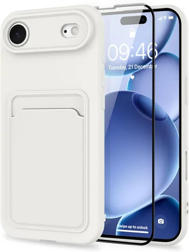 Vista 118 de MZELQ Compatible con iPhone 11 Funda TPU Soporte para Tarjetas Cubierta de Billetera, Protección de Cámara + Protector de Pantalla Funda Suave