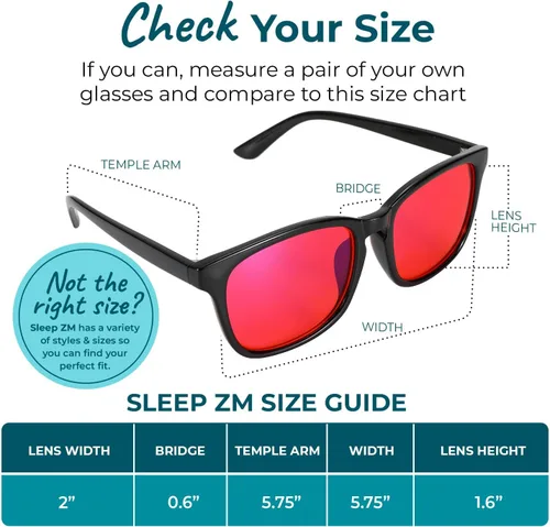 Vista 2 de Sleep ZM Blue Light Blocking & Light Sensitivity Glasses - 8 Lens Types for Comfort, Relaxation, Sleep & Relief - 50+ Styles