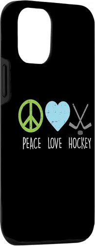 Vista 3 de Funda para iPhone 14 Peace Love Ice Hockey Cool Player Goalie Hippie Hombres Mujeres
