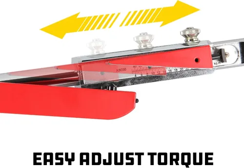 Vista 4 de Powerbuilt Llave dinamométrica de transmisión de 1/2 pulgada con viga deflectora, rango de torque exacto de 20 a 220 libras-pie, medición precisa