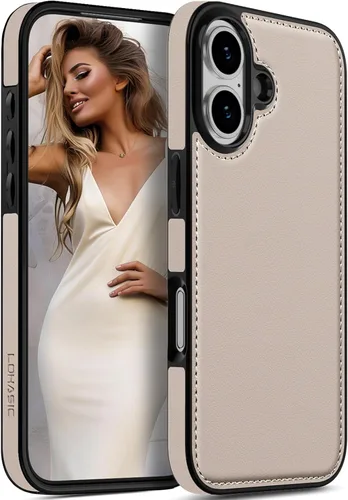 Vista 19 de LOHASIC Funda para iPhone 17e, para iPhone 16e, funda de cuero, delgada y delgada de lujo, agarre antideslizante, resistente a prueba de golpes