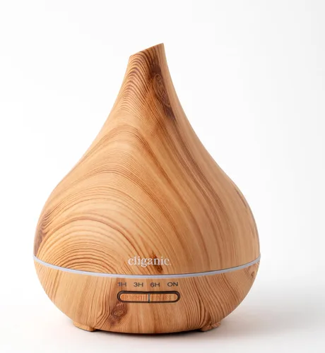 Vista 2 de Cliganic Ultrasonic Aromatherapy Diffuser, 400ml Ultrasonic for Essential Oils Aromatherapy, Home & Office (Pack of 2)