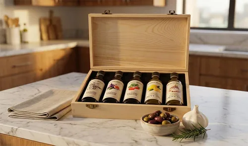 Vista 3 de Blazing Bella Juego de aceite de oliva y vinagre balsámico del chef - Caja de regalo de muestra