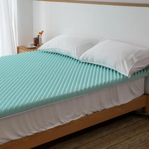 Vista 6 de Simple&Opulence Cubrecolchón de espuma viscoelástica con caja de huevos de 3 pulgadas, protector de colchón de gel refrescante, espuma contorneada