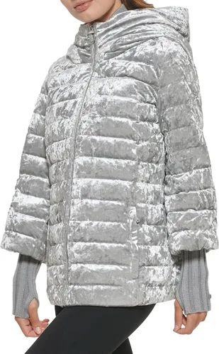 Vista 3 de DKNY Chaqueta pesada de terciopelo aplastado para mujer