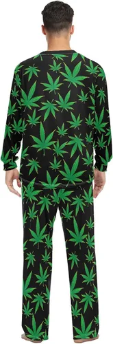 Vista 2 de JHKKU Conjunto de pijama para parejas, pantalón ligero y suave y camiseta de manga larga, conjunto de dormir XXS-XXL