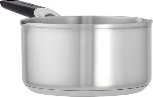 Vista 16 de KitchenAid Cacerola de acero inoxidable 71018 con boquillas de vertido, 1 cuarto de galón, acero inoxidable cepillado
