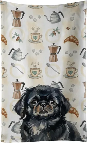 Vista 200 de Caroline's Treasures Afghan Hound - Toalla de cocina para barra de café, terciopelo frontal y lazo de algodón, lavable a máquina Sabueso afgano