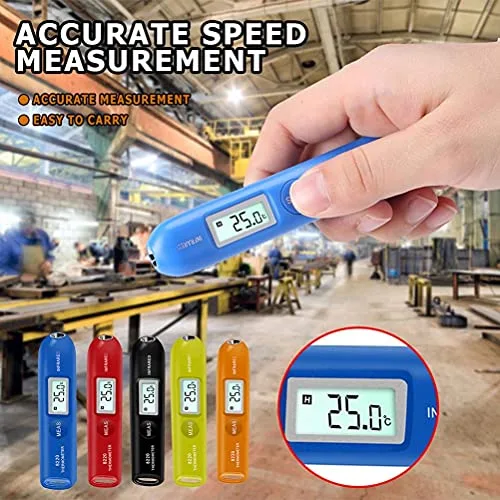 Vista 9 de Bolígrafo termómetro infrarrojo digital, pequeño bolígrafo de temperatura portátil con pantalla LCD, selección Celsius o Fahrenheit, temperatura sin
