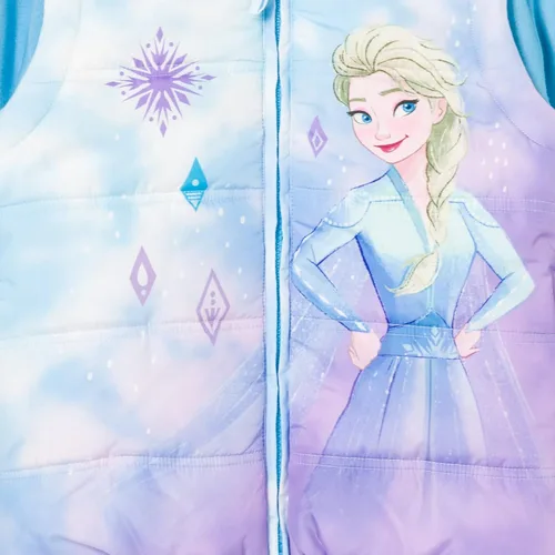 Vista 5 de Disney Frozen Elsa - Chaleco con cremallera para niñas de 2 a niños pequeños